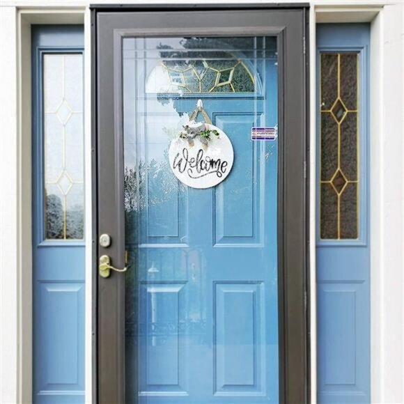 Welcome Sign For Front Door Decor- Front Porch Decor_ Farmhouse welcome wreaths - Picture 1 of 7